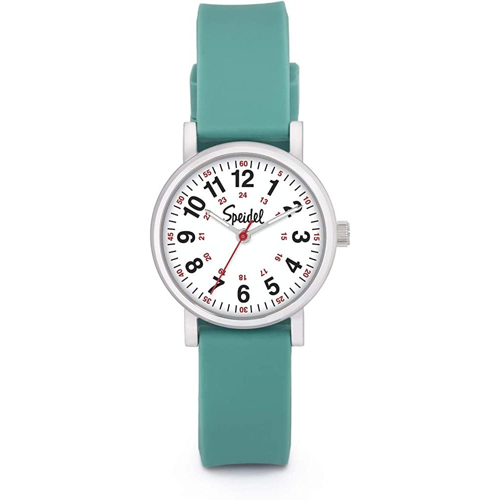 Speidel Petite Scrub Watch™ for Nurse, Doctors, Medical Professionals and Students – Men, Women, Unisex, Easy Read Dial, Military Time with Second Hand, Silicone Band, Water Resistant - T