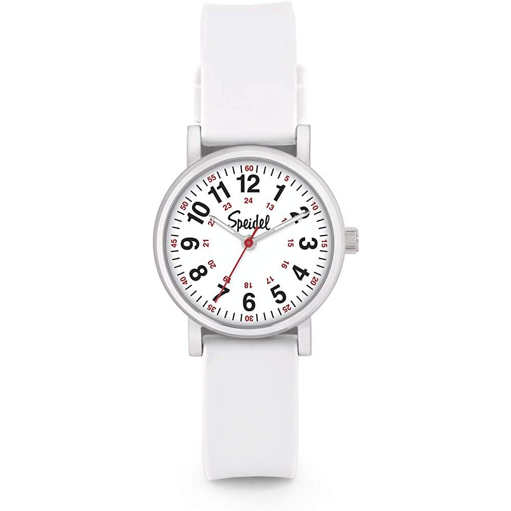 Speidel Petite Scrub Watch™ for Nurse, Doctors, Medical Professionals and Students – Men, Women, Unisex, Easy Read Dial, Military Time with Second Hand, Silicone Band, Water Resistant - WH