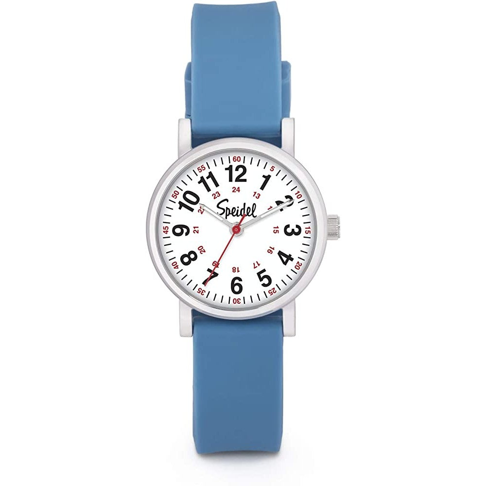 Speidel Petite Scrub Watch™ for Nurse, Doctors, Medical Professionals and Students – Men, Women, Unisex, Easy Read Dial, Military Time with Second Hand, Silicone Band, Water Resistant - BE