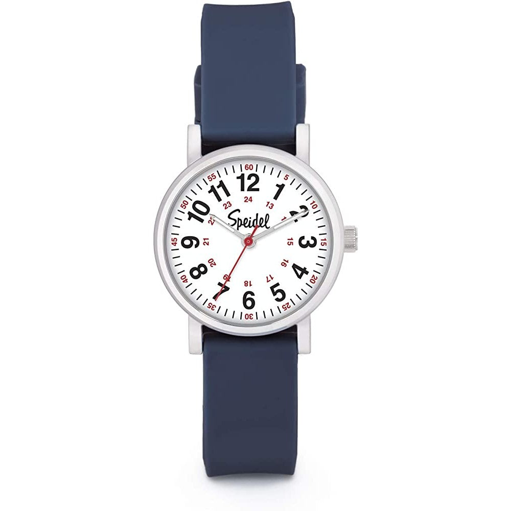 Speidel Petite Scrub Watch™ for Nurse, Doctors, Medical Professionals and Students – Men, Women, Unisex, Easy Read Dial, Military Time with Second Hand, Silicone Band, Water Resistant - NY