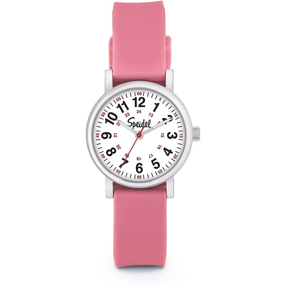 Speidel Petite Scrub Watch™ for Nurse, Doctors, Medical Professionals and Students – Men, Women, Unisex, Easy Read Dial, Military Time with Second Hand, Silicone Band, Water Resistant - PK
