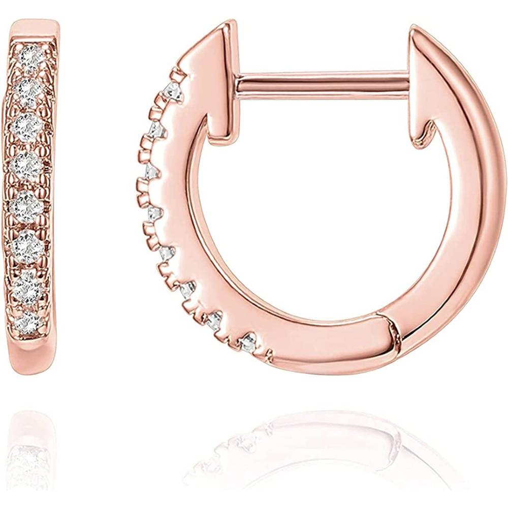 PAVOI 14K Gold Plated Cubic Zirconia Cuff Earrings Huggie Stud | Multiple Colors and Sizes - RG