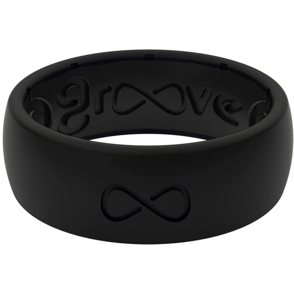 Solid Silicone Ring by Groove Life - Breathable Rubber Wedding Rings for Men, Lifetime Coverage, Unique Design, Comfort Fit Ring | Multiple Colors and Sizes - BB