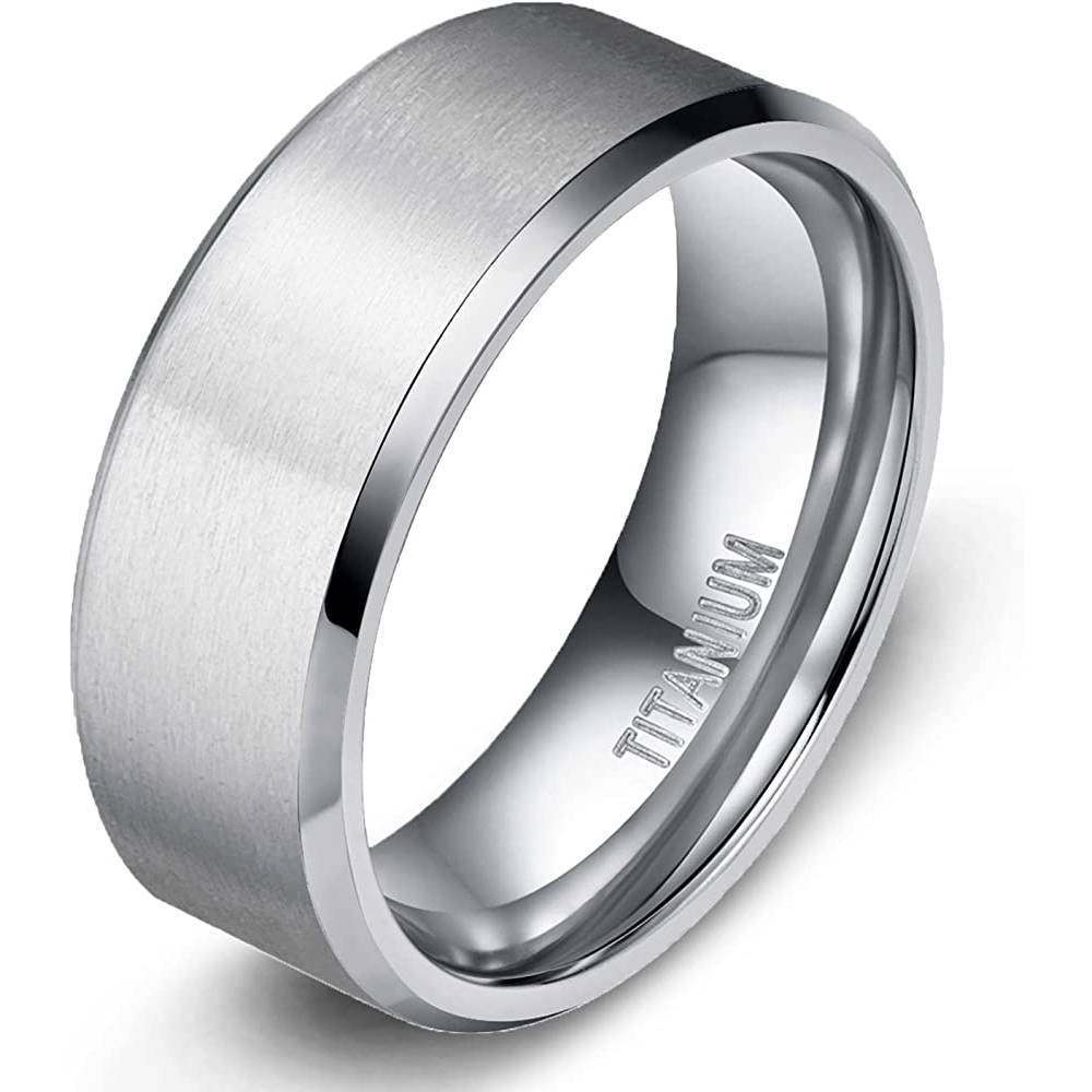 TIGRADE Titanium Rings 4MM 6MM 8MM 10MM Wedding Band in Comfort Fit Matte for Men Women Size 3-15 - 10MM