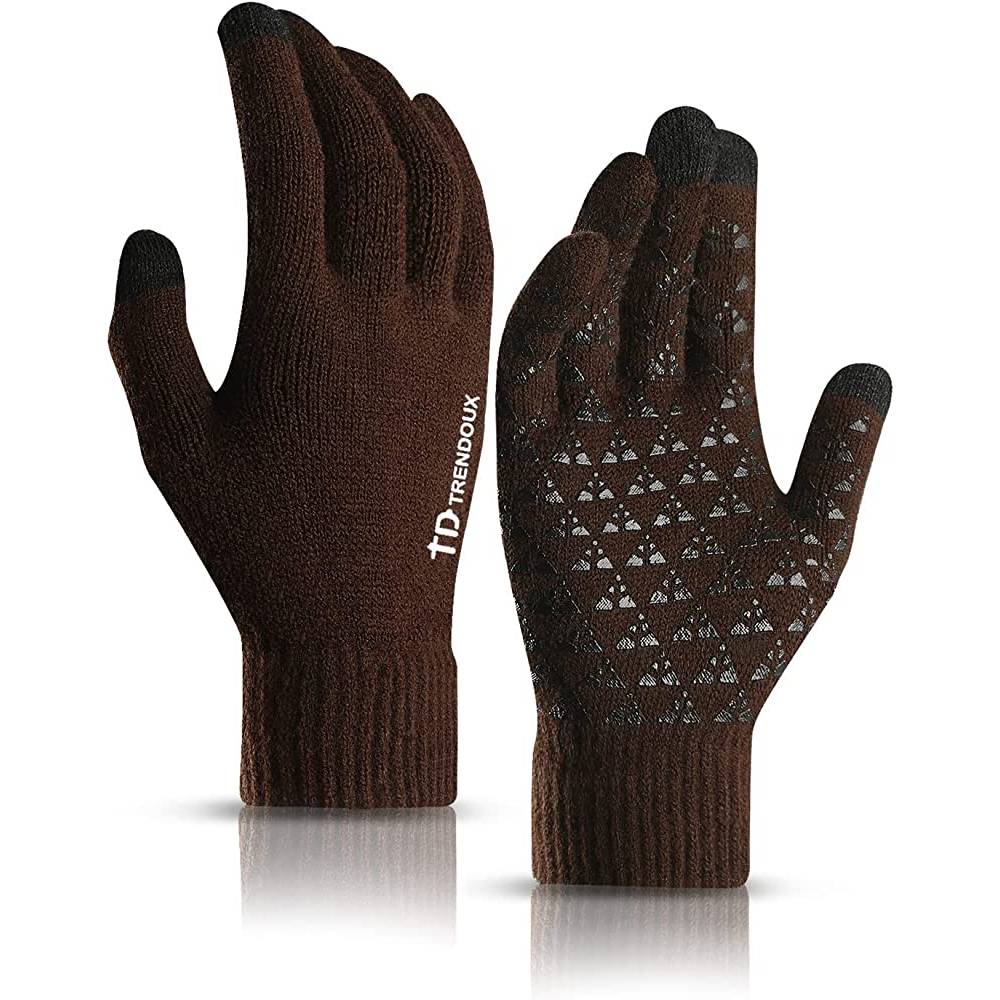 TRENDOUX Winter Gloves for Men Women - Upgraded Touch Screen Anti-Slip Silicone Gel - Elastic Cuff - Thermal Soft Knit Lining | Multiple Colors - CO