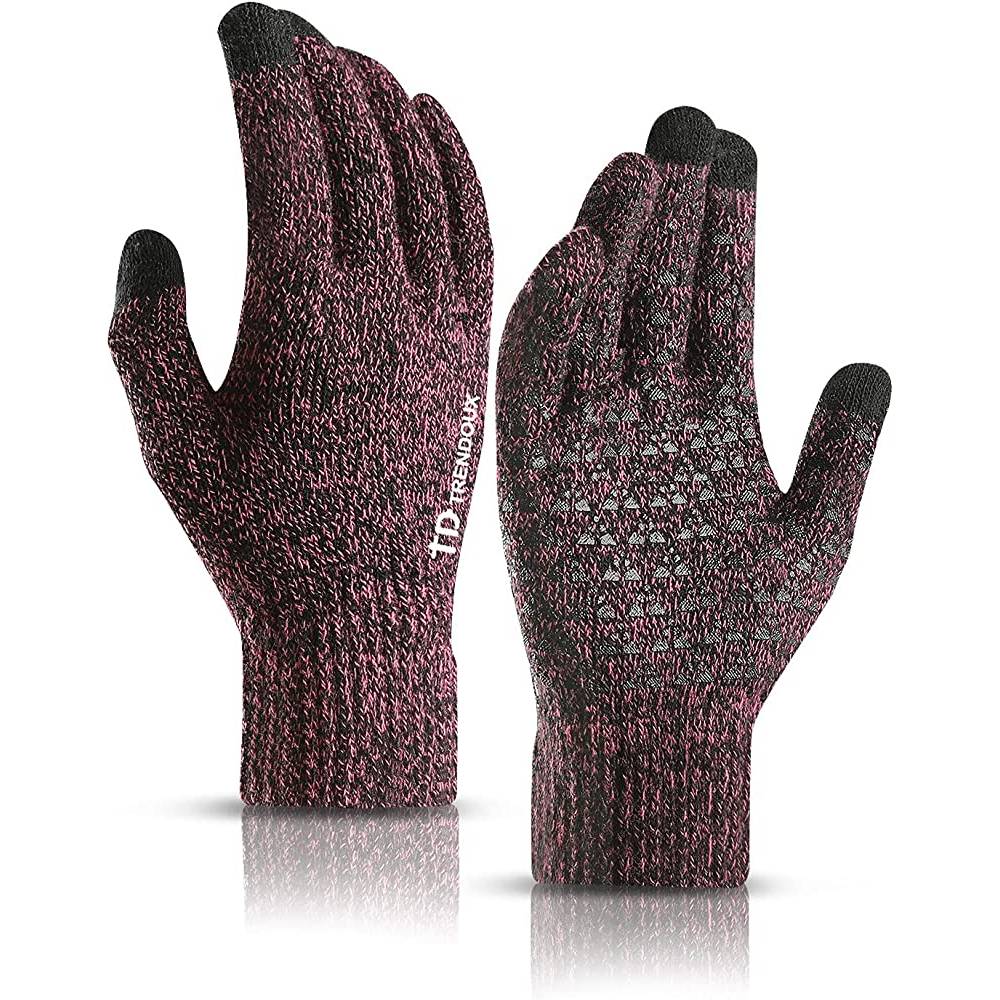 TRENDOUX Winter Gloves for Men Women - Upgraded Touch Screen Anti-Slip Silicone Gel - Elastic Cuff - Thermal Soft Knit Lining | Multiple Colors - RS