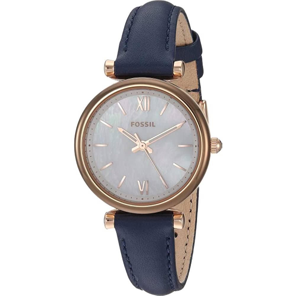 Fossil Women's Carlie Mini Quartz Stainless Steel and Leather Watch - RBL