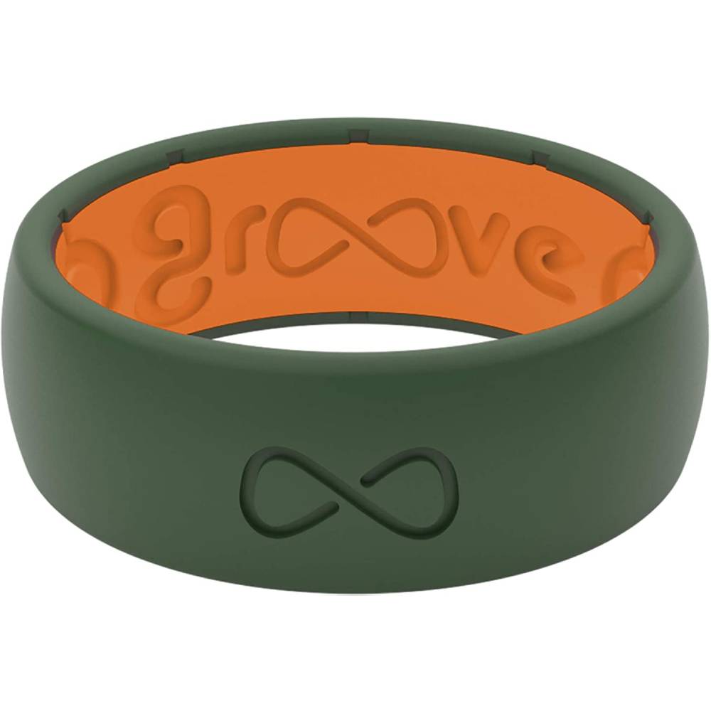 Solid Silicone Ring by Groove Life - Breathable Rubber Wedding Rings for Men, Lifetime Coverage, Unique Design, Comfort Fit Ring | Multiple Colors and Sizes - MOGO