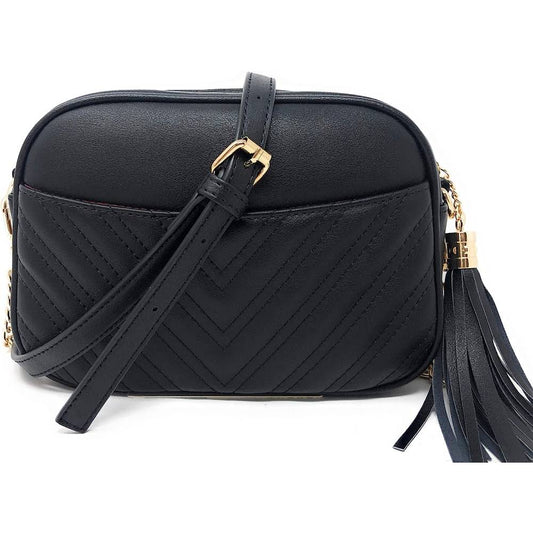 Lola Mae Quilted Crossbody Bag, Trendy Design Shoulder Purse | Multiple Colors - B