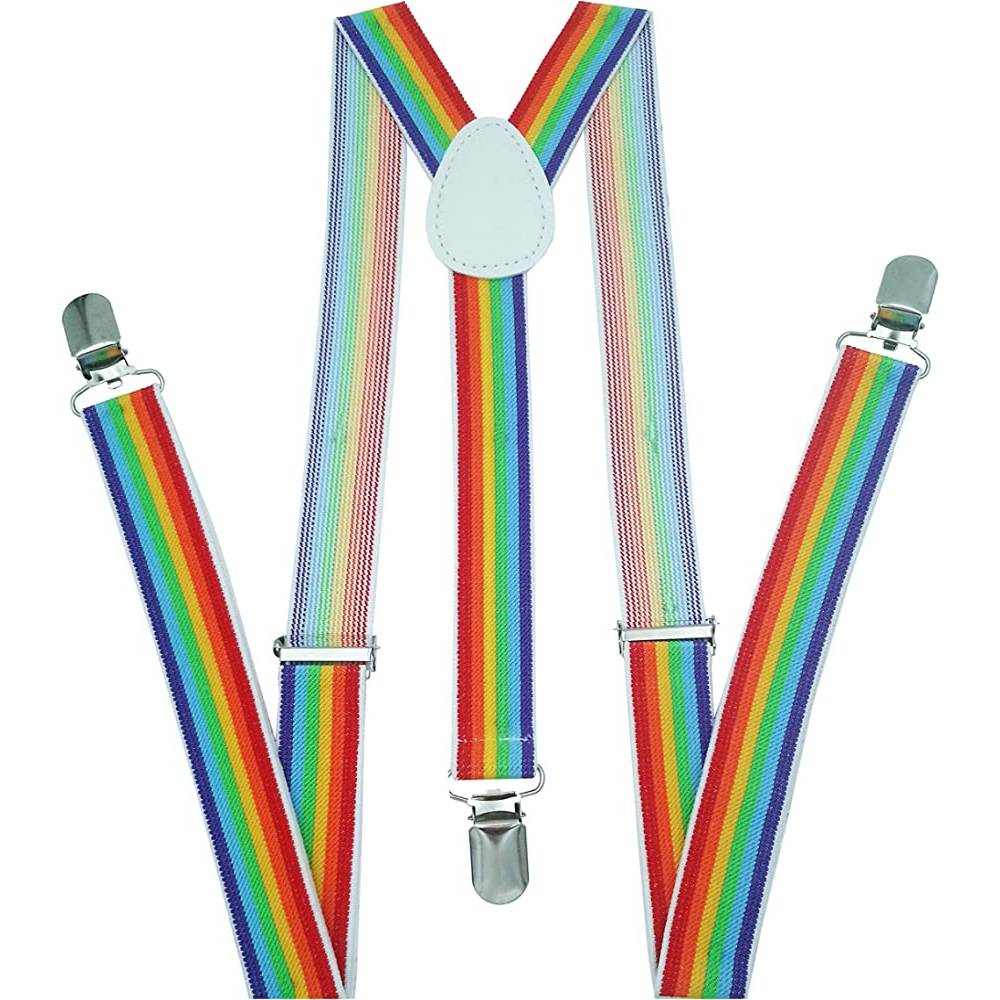 Navisima Adjustable Elastic Y Back Style Unisex Suspenders for Men and Women With Strong Metal Clips | Multiple Colors - RB