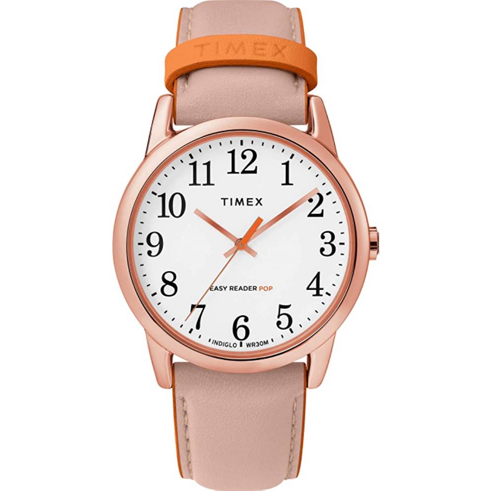 Timex Women's Easy Reader Date Leather Strap 38mm Watch - P