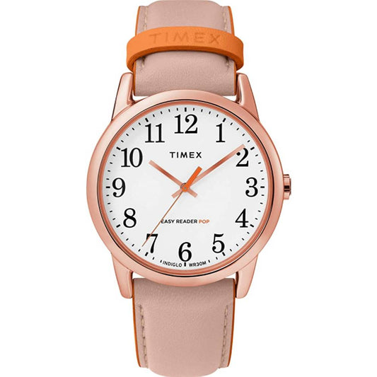 Timex Women's Easy Reader Date Leather Strap 38mm Watch - P