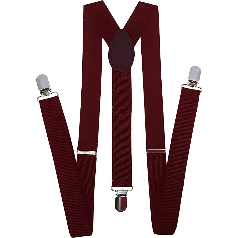 Navisima Adjustable Elastic Y Back Style Unisex Suspenders for Men and Women With Strong Metal Clips | Multiple Colors - BU