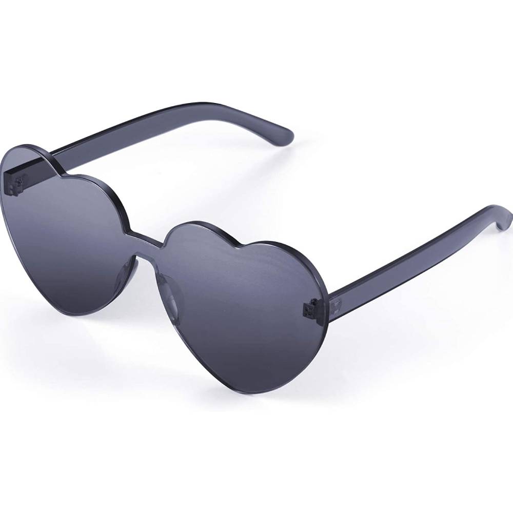 Maxdot Heart Shape Sunglasses Rimless Transparent Heart Glasses Colorful Party Favors | Multiple Colors - TRGY