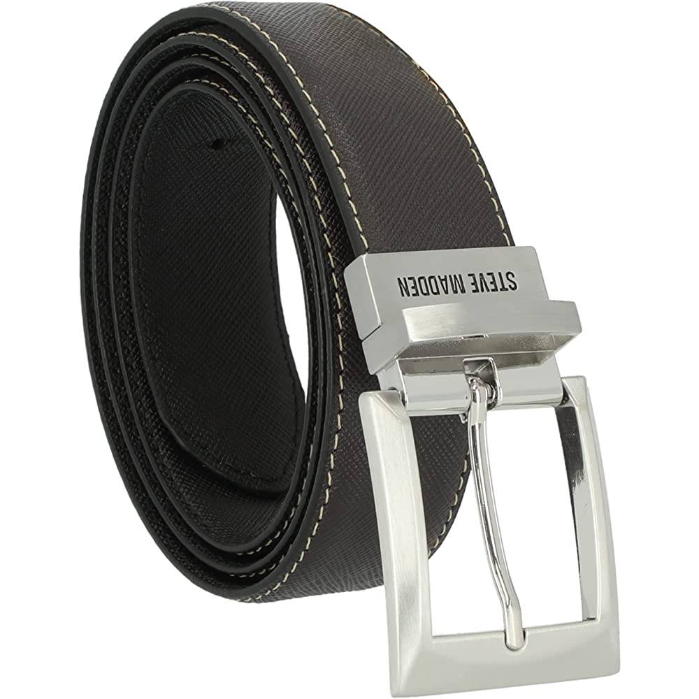 Steve Madden Men's Dress Casual Every Day Leather Belt | Multiple Colors - BBR