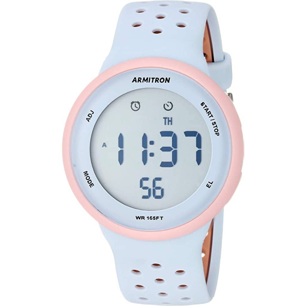 Armitron Sport Unisex Digital Chronograph Silicone Strap Watch, 40/8423 - LB