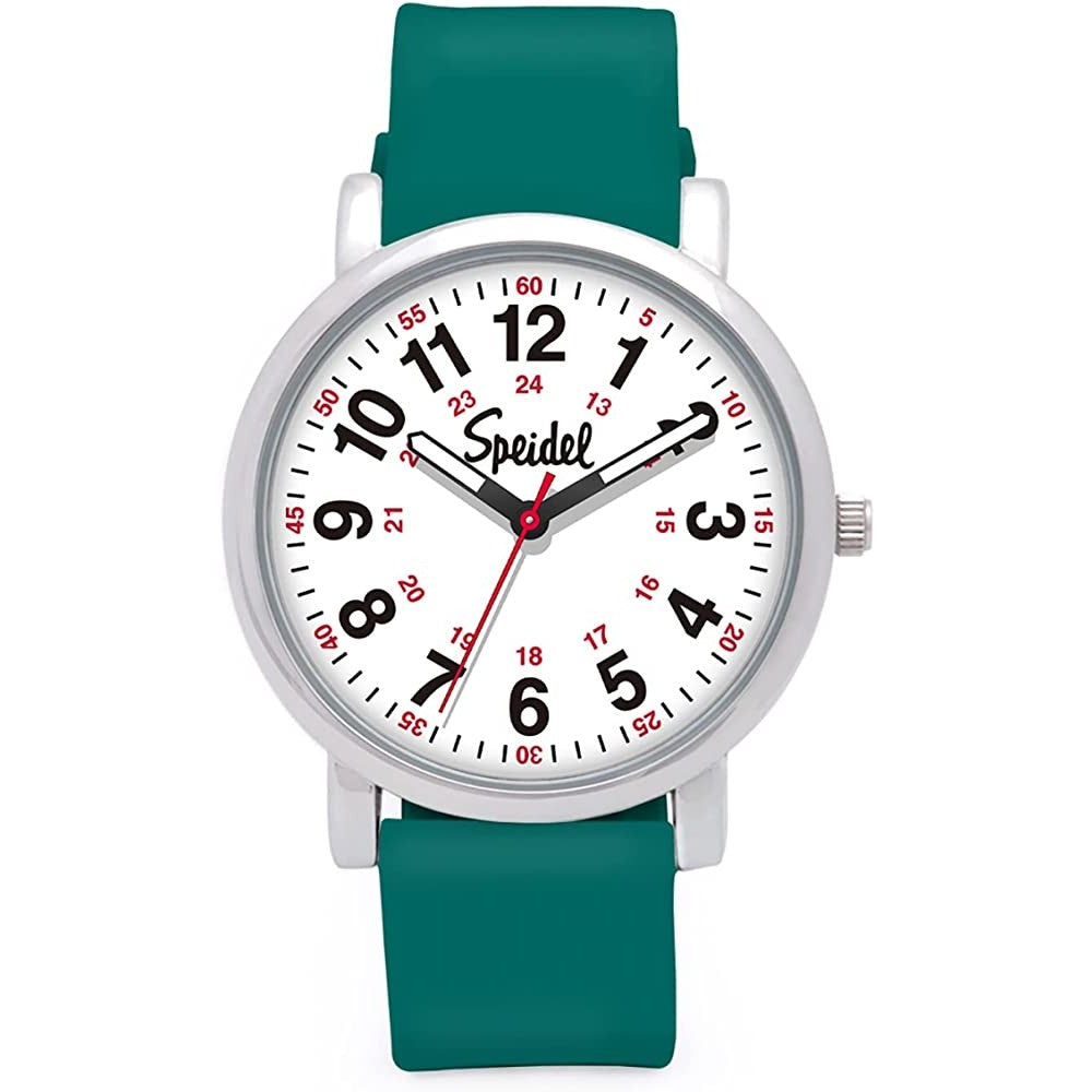 Speidel Original Scrub Watch™ for Nurse, Medical Professionals and Students – Various Medical Scrub Colors, Easy Read Dial, Military Time with Second Hand, Silicone Band, Water Resistant - HG