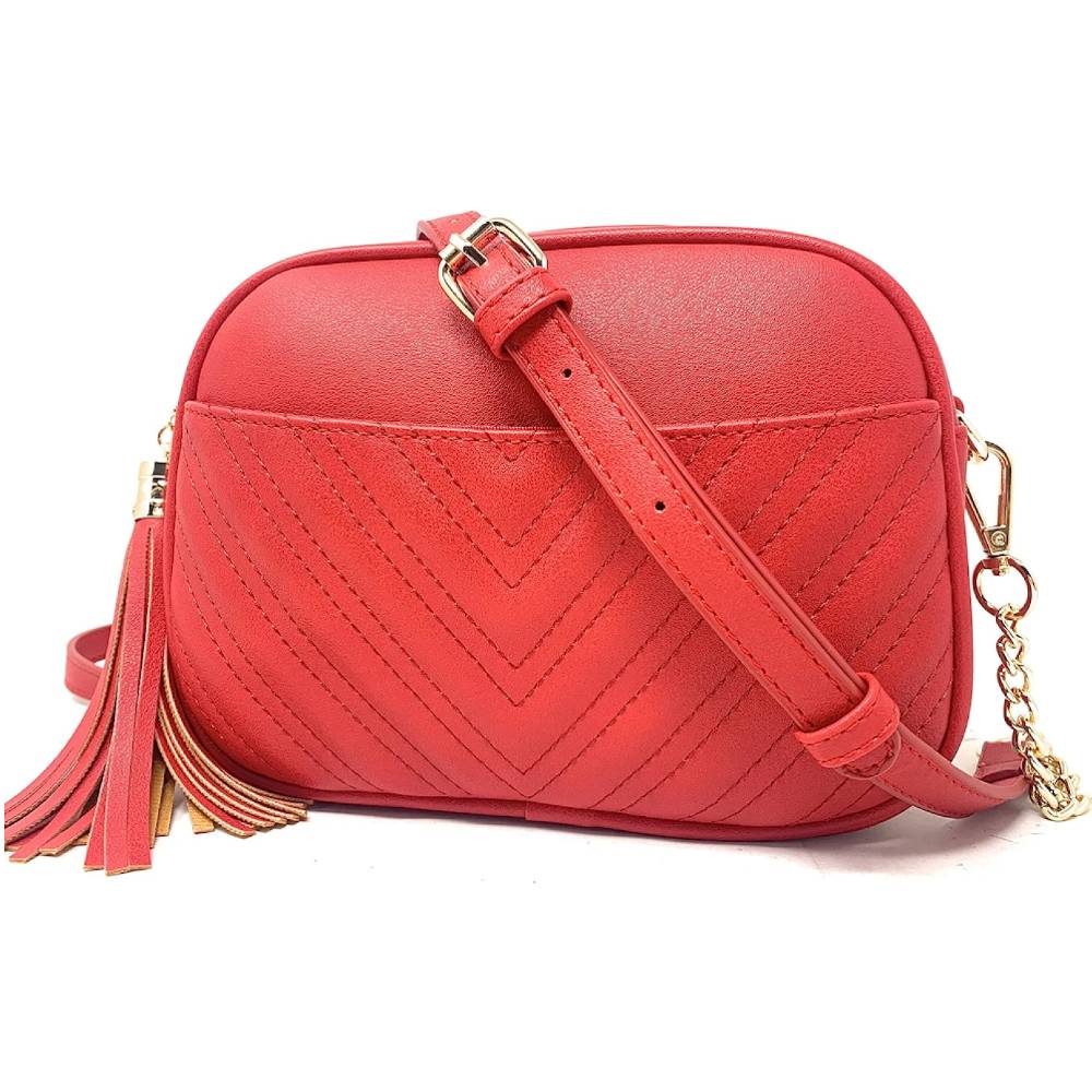 Lola Mae Quilted Crossbody Bag, Trendy Design Shoulder Purse | Multiple Colors - RE