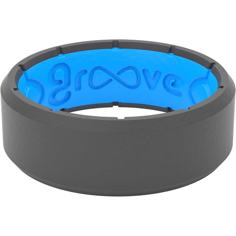 Solid Silicone Ring by Groove Life - Breathable Rubber Wedding Rings for Men, Lifetime Coverage, Unique Design, Comfort Fit Ring | Multiple Colors and Sizes - DESTBE