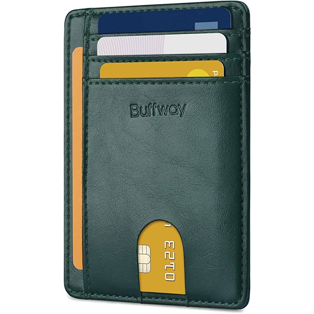 Buffway Slim Minimalist Front Pocket RFID Blocking Leather Wallets for Men Women | Multiple Colors - AGR