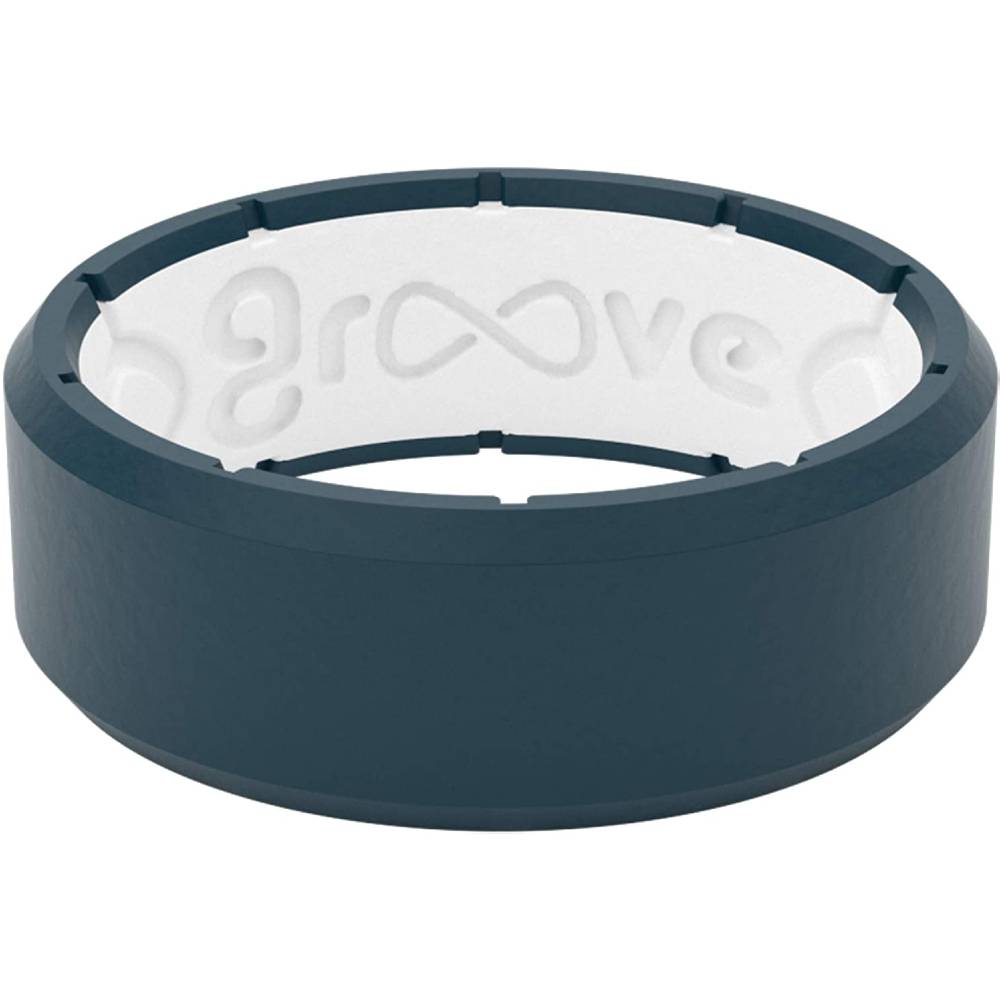 Solid Silicone Ring by Groove Life - Breathable Rubber Wedding Rings for Men, Lifetime Coverage, Unique Design, Comfort Fit Ring | Multiple Colors and Sizes - ACWE