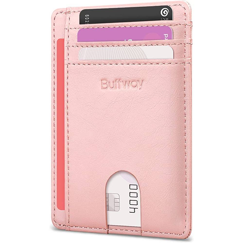 Buffway Slim Minimalist Front Pocket RFID Blocking Leather Wallets for Men Women | Multiple Colors - APK