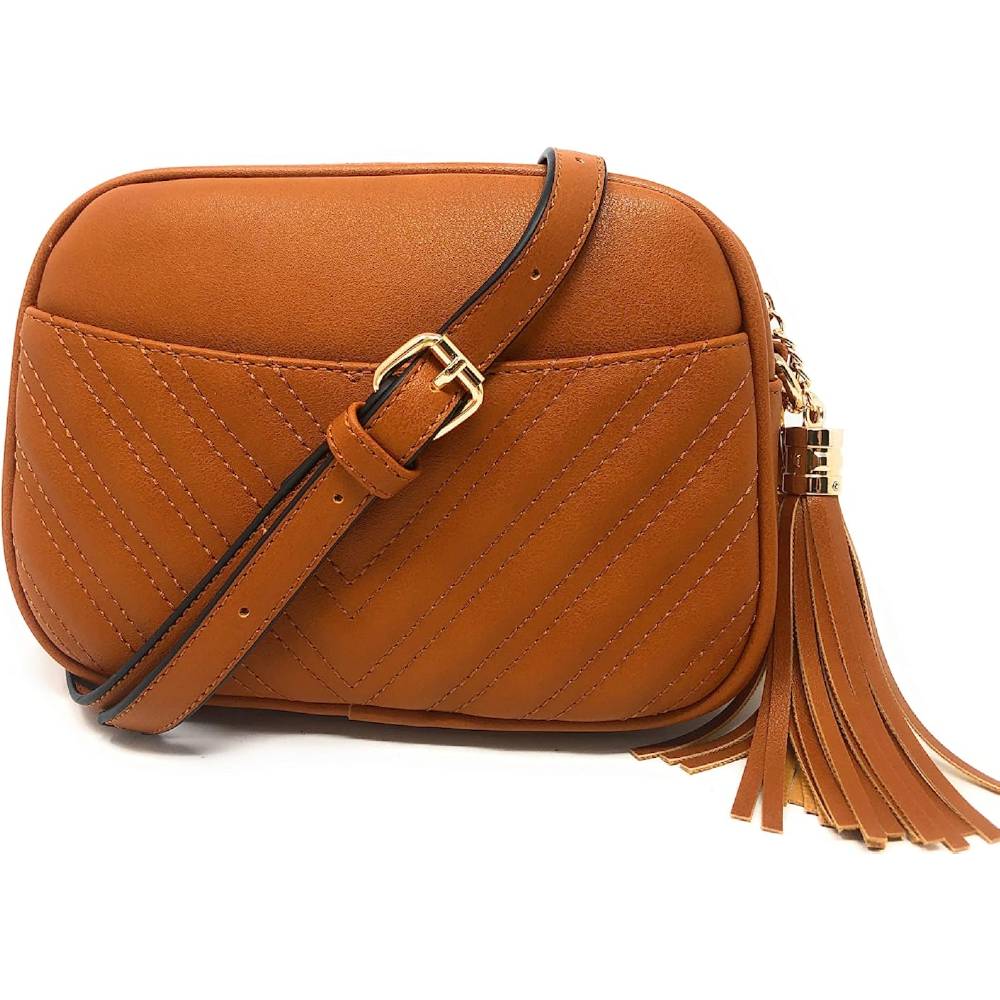 Lola Mae Quilted Crossbody Bag, Trendy Design Shoulder Purse | Multiple Colors - BR