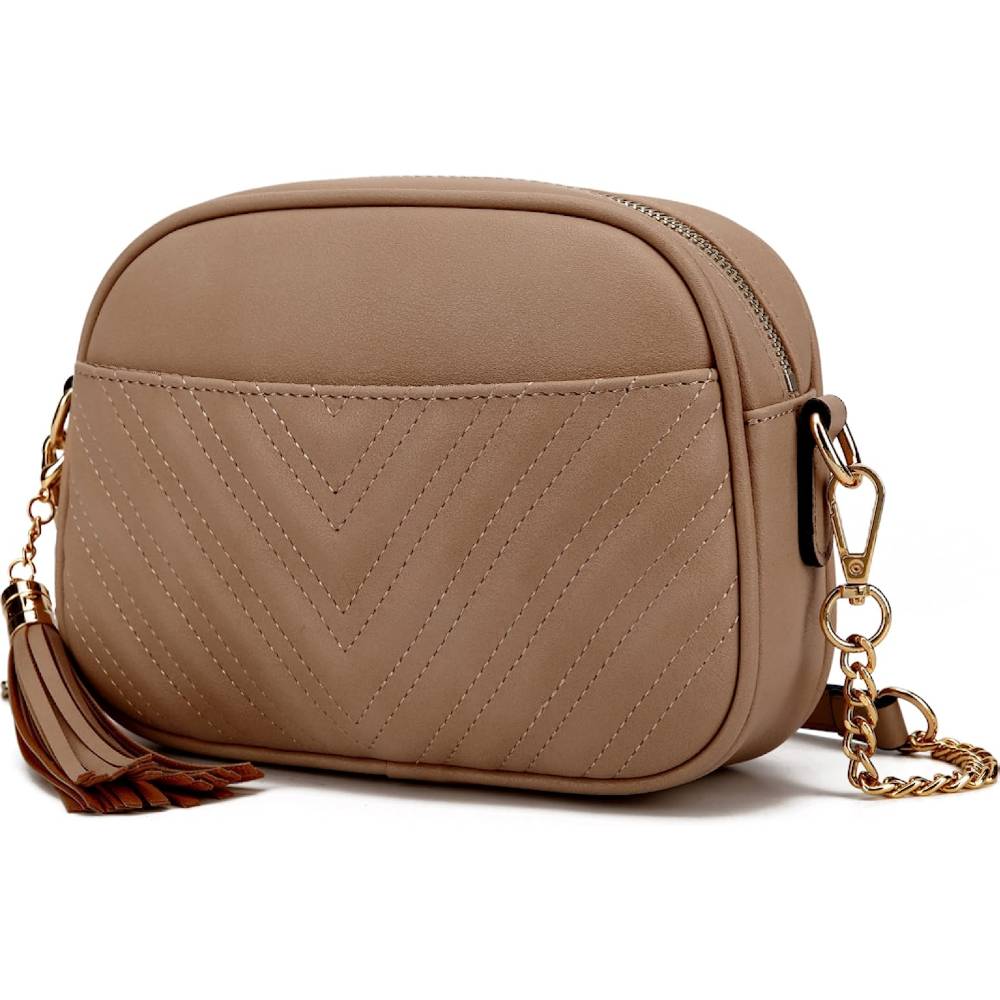 Lola Mae Quilted Crossbody Bag, Trendy Design Shoulder Purse | Multiple Colors - TU