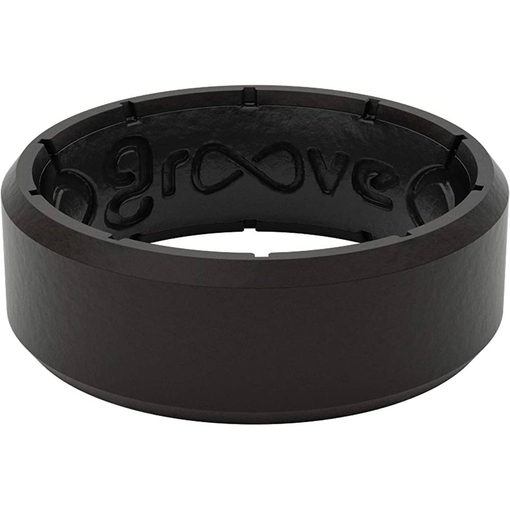 Solid Silicone Ring by Groove Life - Breathable Rubber Wedding Rings for Men, Lifetime Coverage, Unique Design, Comfort Fit Ring | Multiple Colors and Sizes - BBE