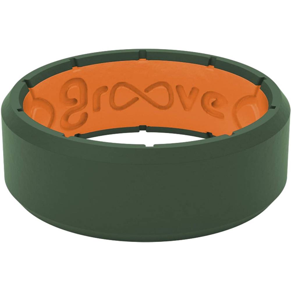 Solid Silicone Ring by Groove Life - Breathable Rubber Wedding Rings for Men, Lifetime Coverage, Unique Design, Comfort Fit Ring | Multiple Colors and Sizes - MOGOE
