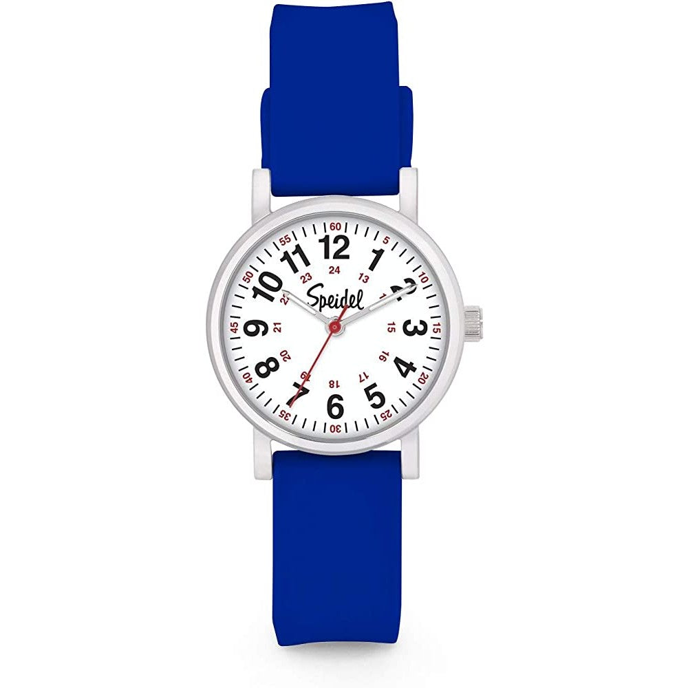Speidel Petite Scrub Watch™ for Nurse, Doctors, Medical Professionals and Students – Men, Women, Unisex, Easy Read Dial, Military Time with Second Hand, Silicone Band, Water Resistant - RB
