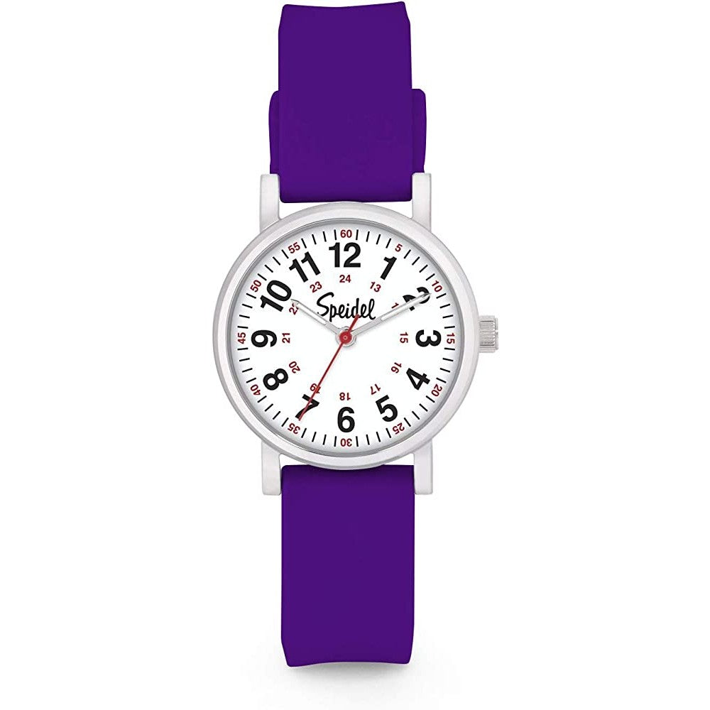 Speidel Petite Scrub Watch™ for Nurse, Doctors, Medical Professionals and Students – Men, Women, Unisex, Easy Read Dial, Military Time with Second Hand, Silicone Band, Water Resistant - PU