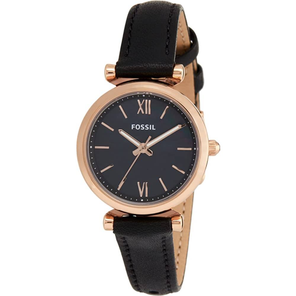 Fossil Women's Carlie Mini Quartz Stainless Steel and Leather Watch - B