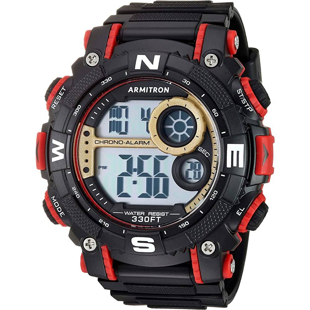 Armitron Sport Men's Digital Chronograph Resin Strap Watch, 40/8284 | Multiple Colors - B