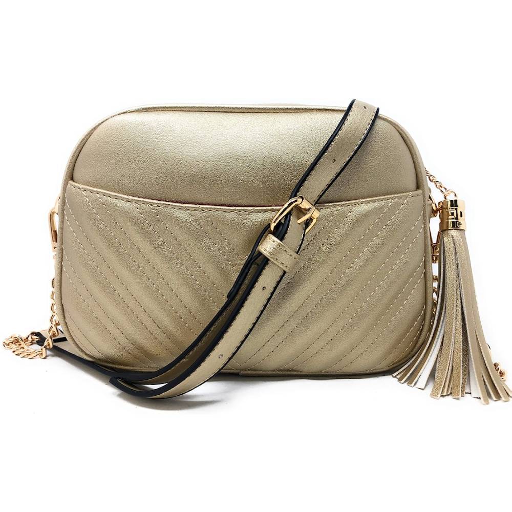 Lola Mae Quilted Crossbody Bag, Trendy Design Shoulder Purse | Multiple Colors - GL