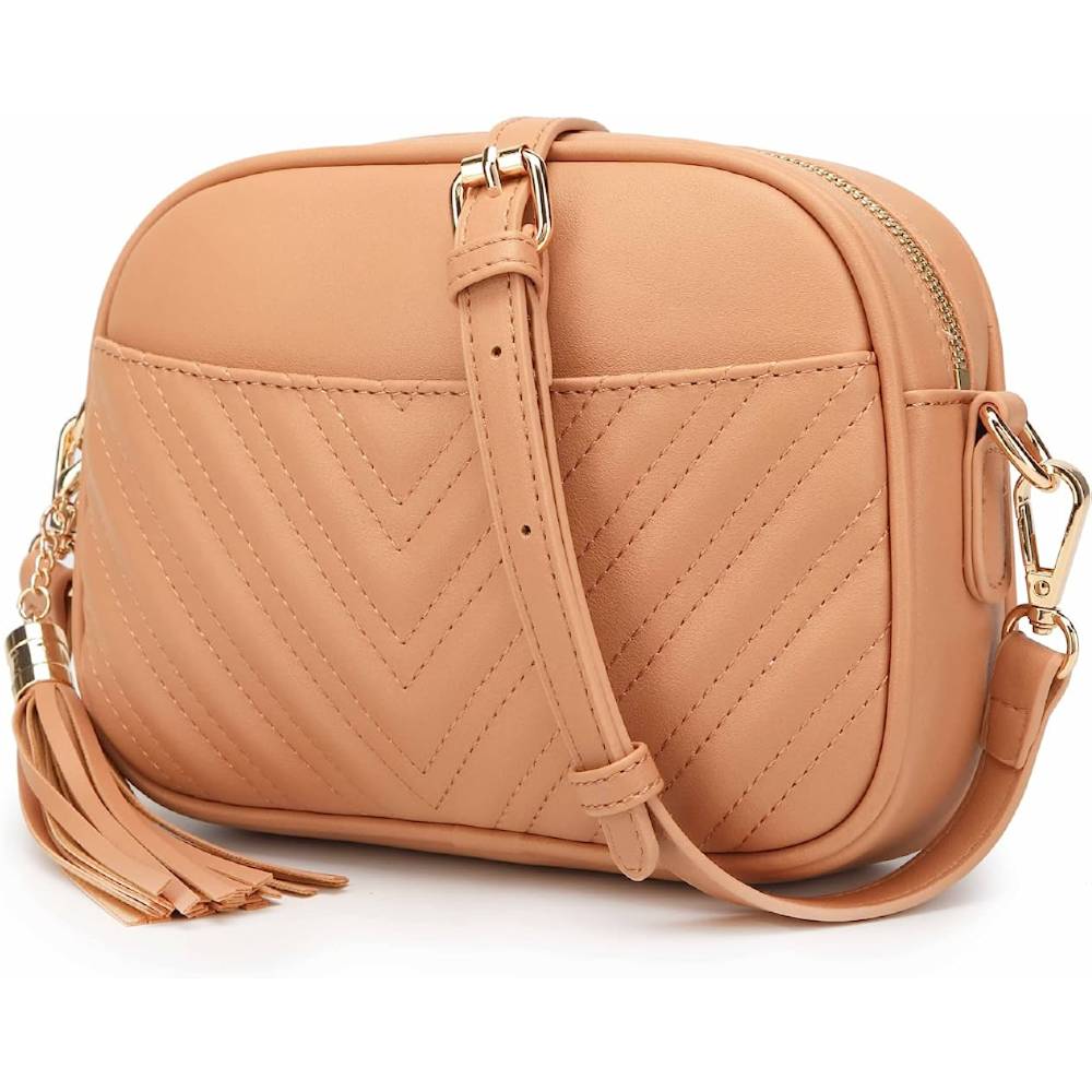Lola Mae Quilted Crossbody Bag, Trendy Design Shoulder Purse | Multiple Colors - T