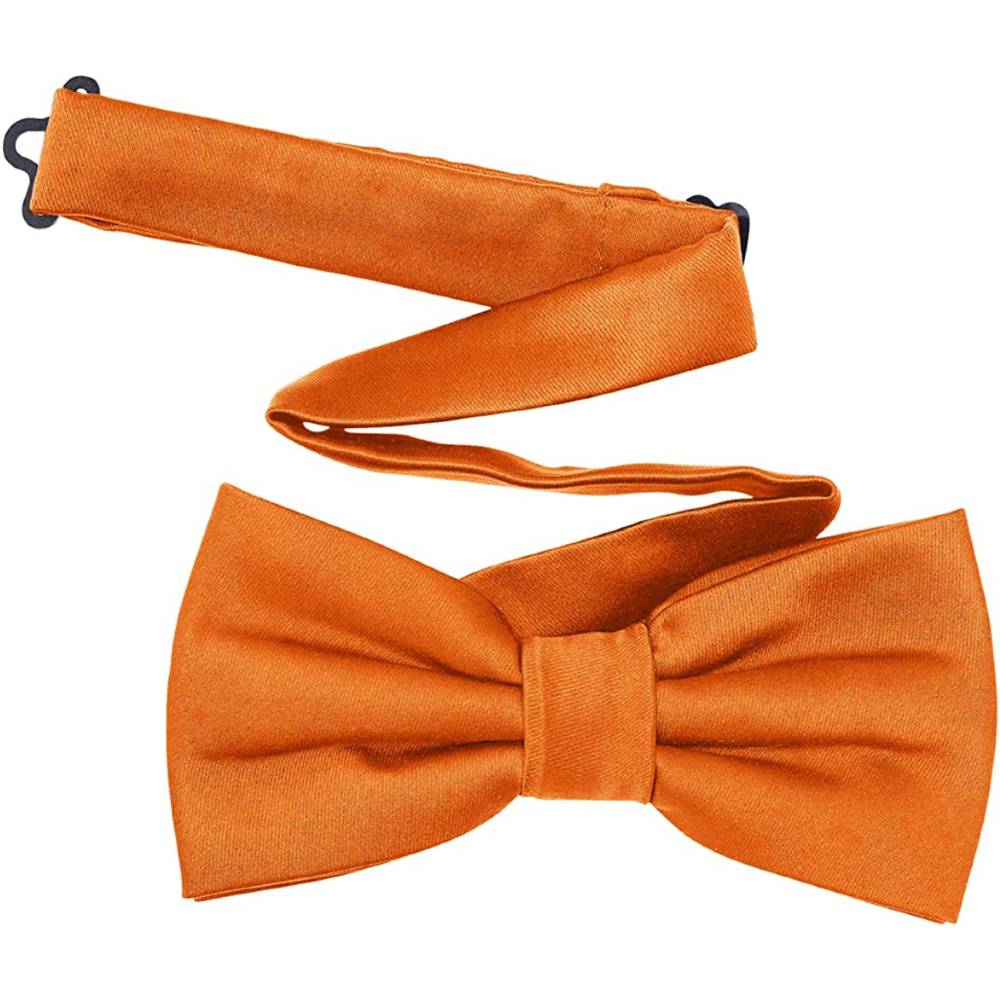 TINYHI Men's Pre-Tied Satin Formal Tuxedo Bowtie Adjustable Length Satin Bow Tie | Multiple Colors - TOR