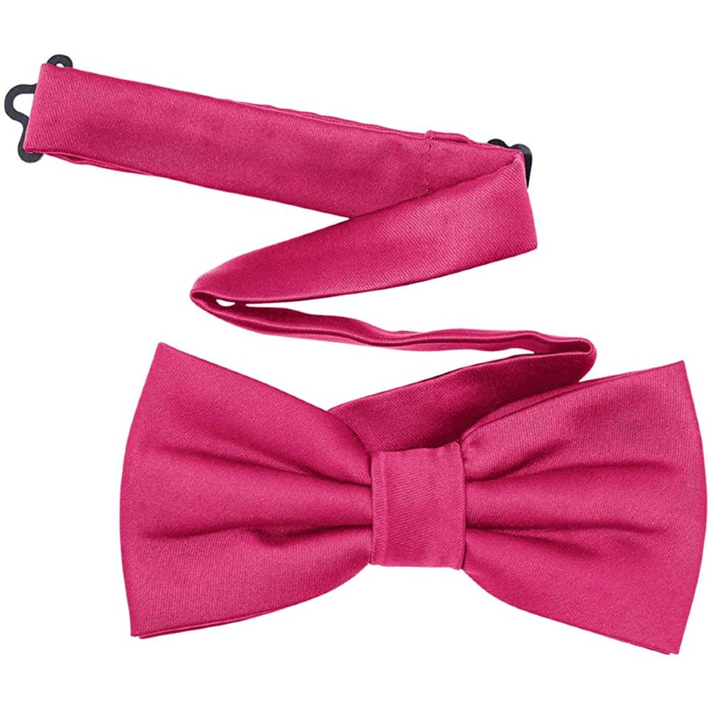 TINYHI Men's Pre-Tied Satin Formal Tuxedo Bowtie Adjustable Length Satin Bow Tie | Multiple Colors - TLR