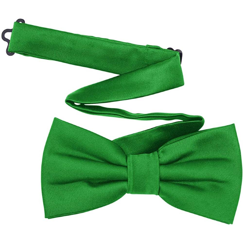 TINYHI Men's Pre-Tied Satin Formal Tuxedo Bowtie Adjustable Length Satin Bow Tie | Multiple Colors - TGR