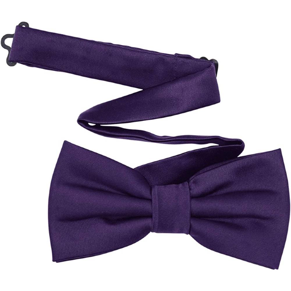 TINYHI Men's Pre-Tied Satin Formal Tuxedo Bowtie Adjustable Length Satin Bow Tie | Multiple Colors - TDPU