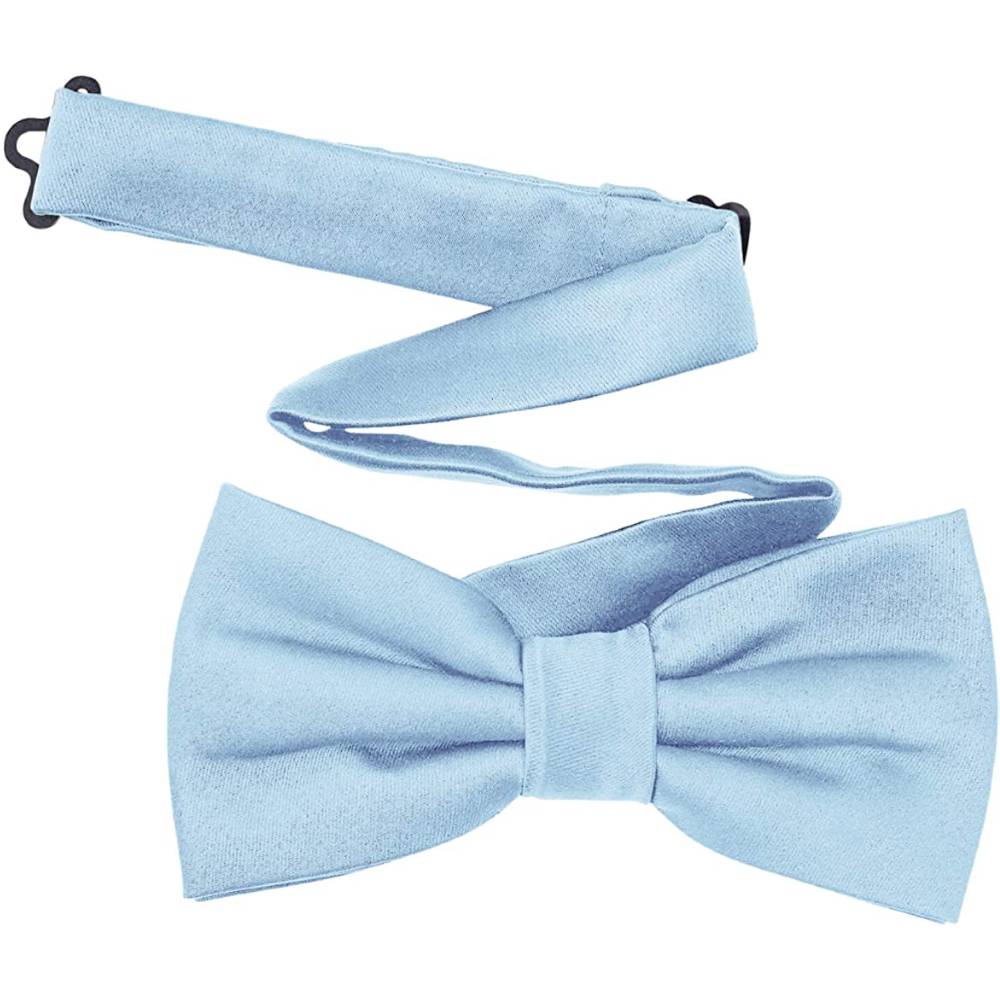 TINYHI Men's Pre-Tied Satin Formal Tuxedo Bowtie Adjustable Length Satin Bow Tie | Multiple Colors - TLBL