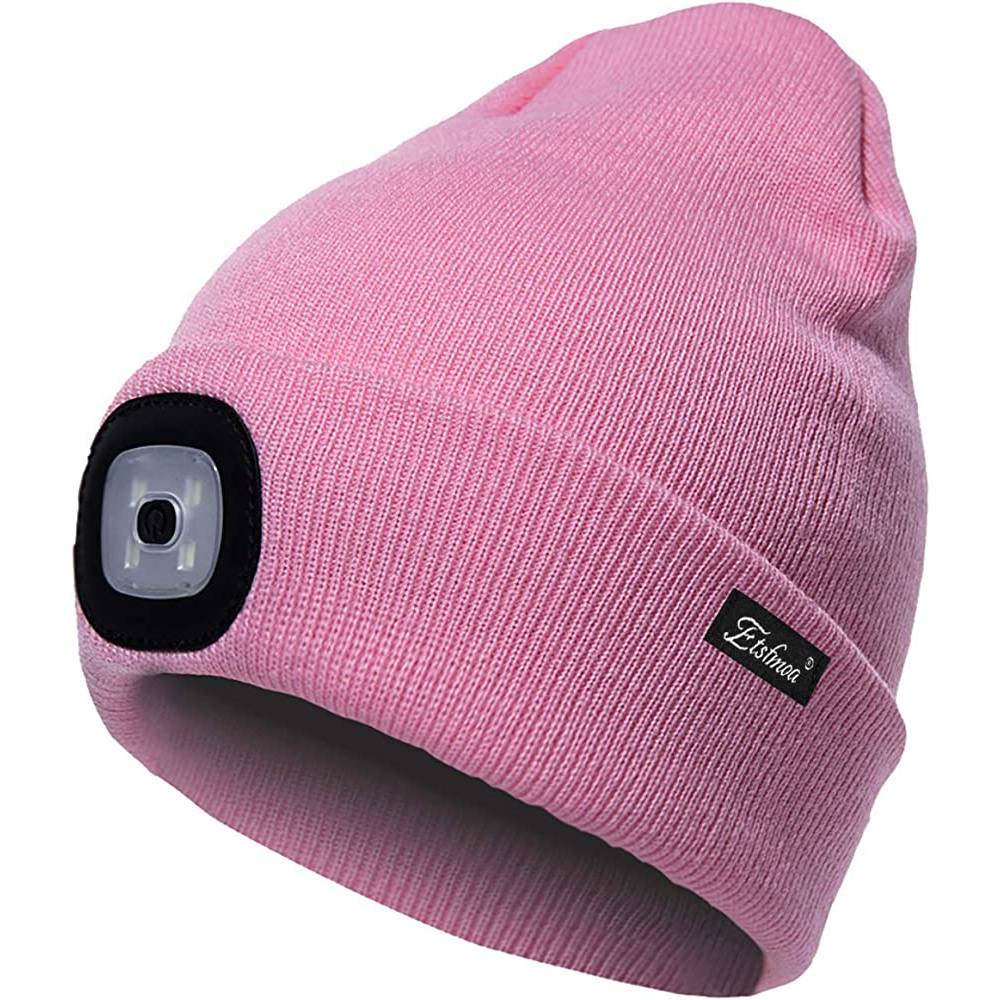 Etsfmoa Unisex Beanie Hat with The Light Gifts for Men Dad Father USB Rechargeable Caps | Multiple Colors - PK