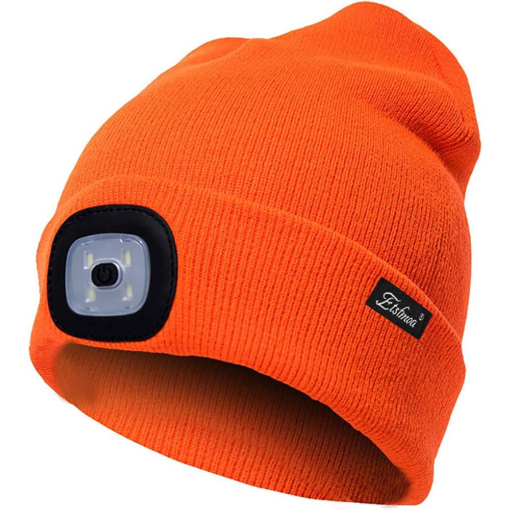 Etsfmoa Unisex Beanie Hat with The Light Gifts for Men Dad Father USB Rechargeable Caps | Multiple Colors - BRO