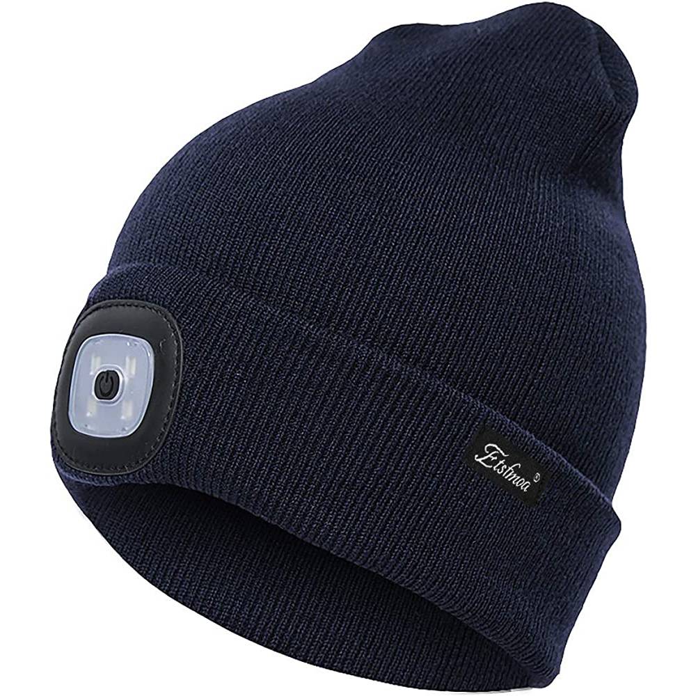 Etsfmoa Unisex Beanie Hat with The Light Gifts for Men Dad Father USB Rechargeable Caps | Multiple Colors - NBL