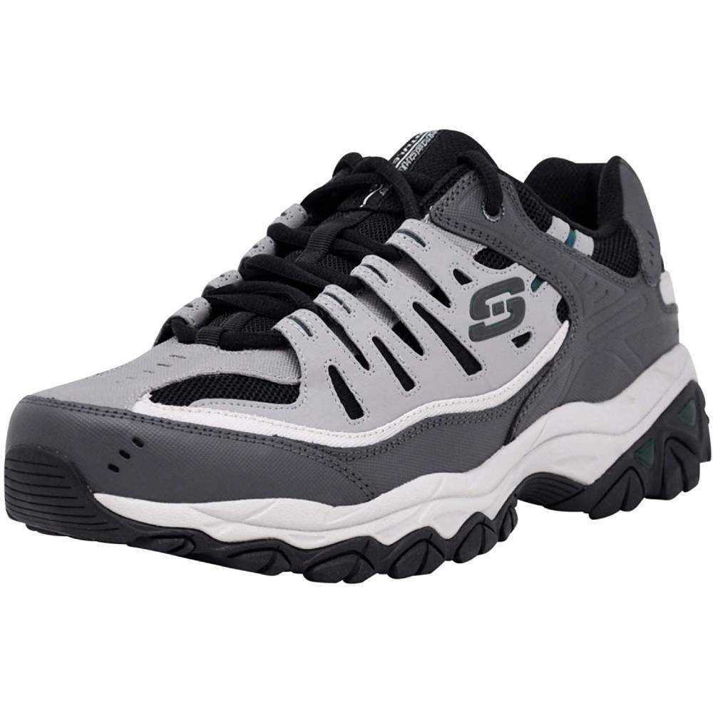 Skechers Men's Afterburn Memory-Foam Lace-up Sneaker | Multiple Colors and Sizes - CHGR