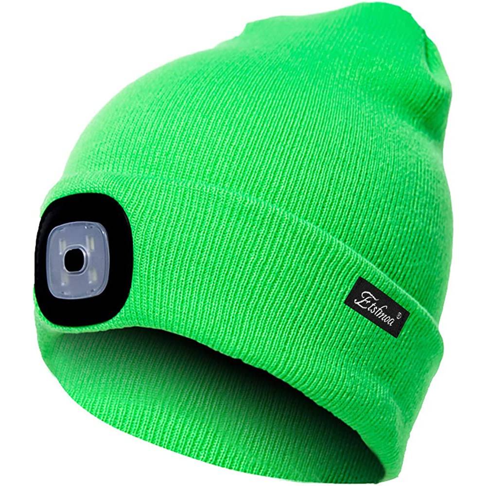 Etsfmoa Unisex Beanie Hat with The Light Gifts for Men Dad Father USB Rechargeable Caps | Multiple Colors - FGR