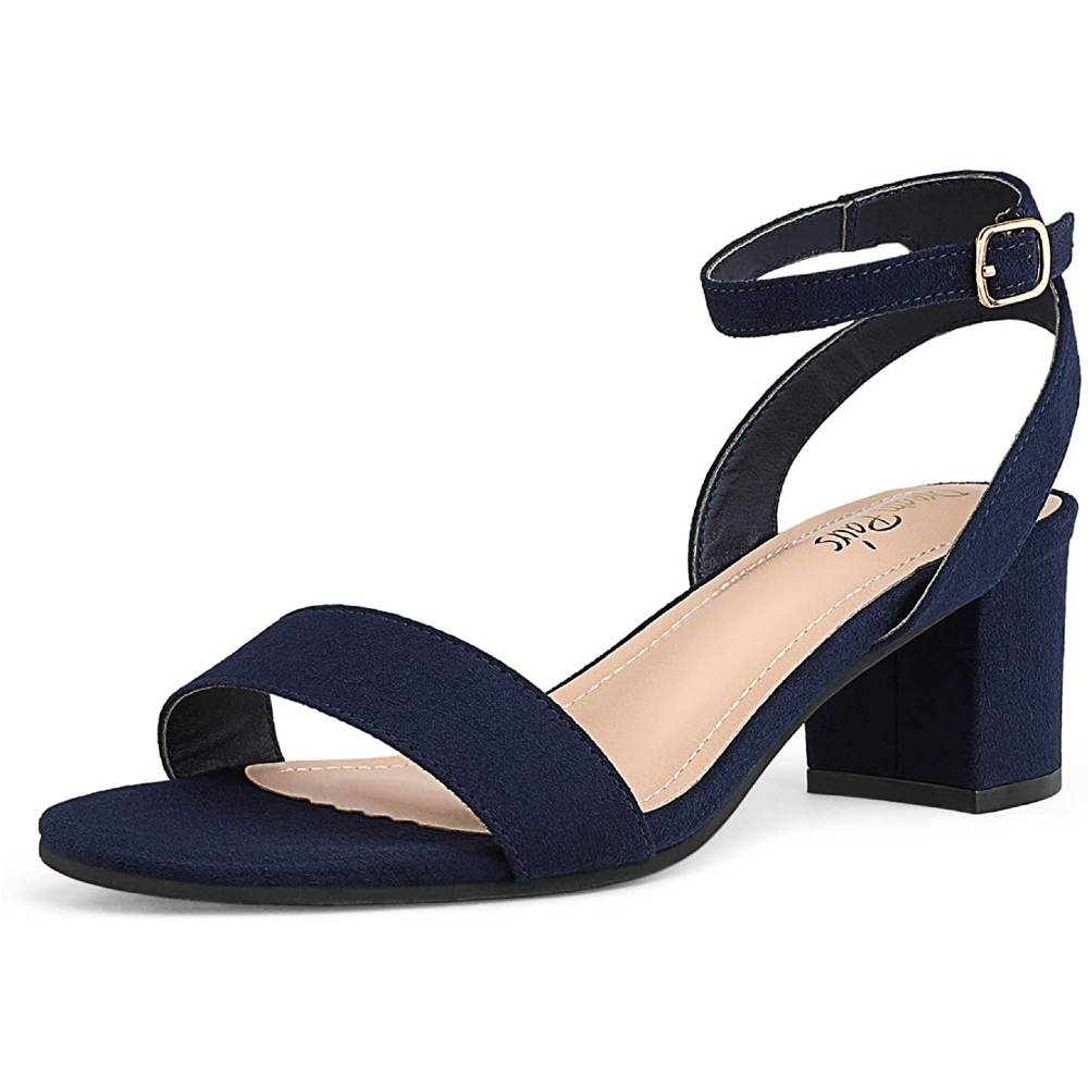DREAM PAIRS Women's Open Toe Ankle Strap Low Block Chunky Heels Sandals Party Dress Pumps Shoes | Multiple Colors and Sizes - NS