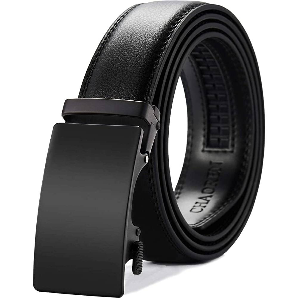 CHAOREN Ratchet Belt for men - Mens Belt Leather 1 3/8" for Casual Jeans - Micro Adjustable Belt Fit Everywhere - MBB