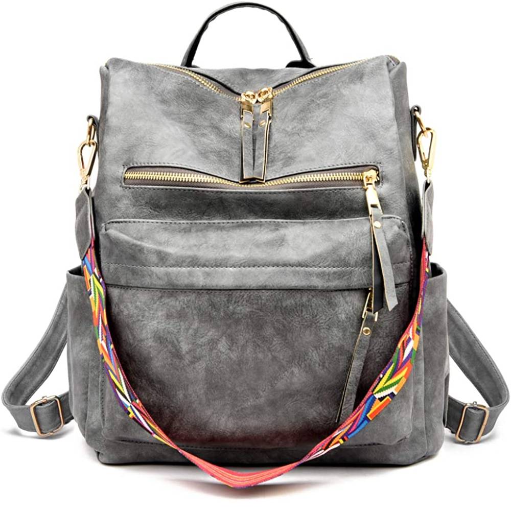 Women's Fashion Backpack Purses Multipurpose Design Handbags and Shoulder Bag PU Leather Travel bag | Multiple Colors - GR