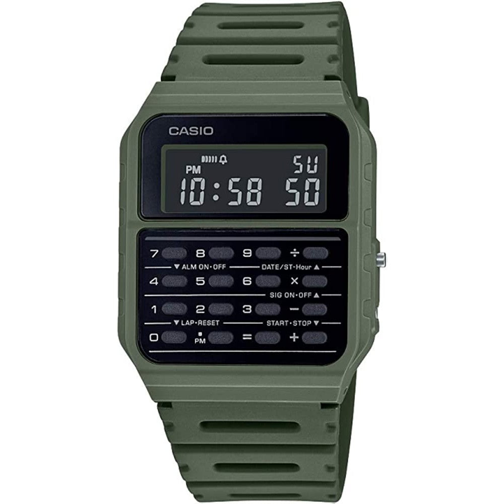 Casio Men's Vintage CA53W-1 Calculator Watch - Green